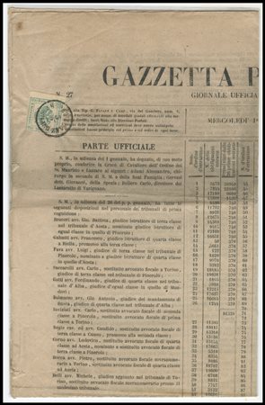 Lombardy - Venetia, Revenue stamps for newspapers. Small lot made up of a...