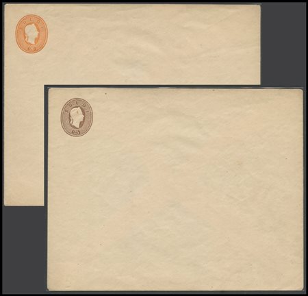 Lombardy - Venetia, 1861. Postal stationeries size 148x118, collection of 6...