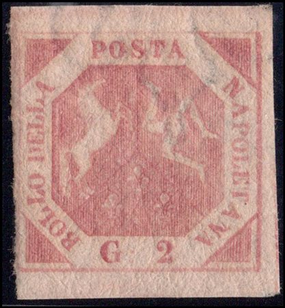 Naples, 1858, N.7c Pink. New, MH. A horizontal wrinkle is present on the back...