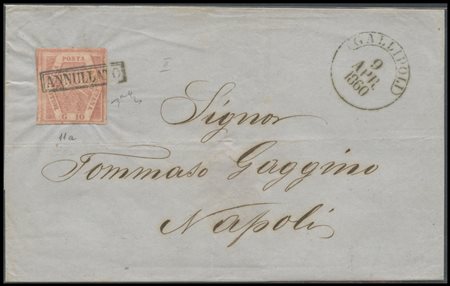 Naples, 09.04.1860, Letter from Gallipoli to Naples posted with a 10gr. N.11a...