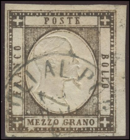 Neapolitan Provinces, 1861, 1/2gr. N.18d Tawny, of a particularly dark hue....