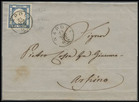 Neapolitan Provinces, 23.04.62, Letter from Naples to Arpino posted with a...