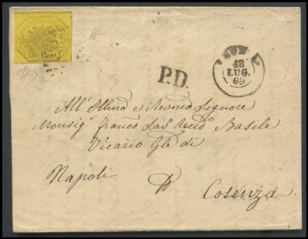 Papal States, Noteworthy lot which consists of 12 letters from various...