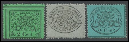 Papal States, Lot of stamps from the period, almost all of them signed,...