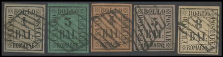 Romagne, 1859, Small series from Romagna; N.2,4,5,6,8. All high quality.