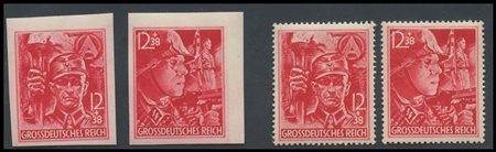 Germany, 1945, Reich N.825/526 (MH) N.825B/826B (MNH)