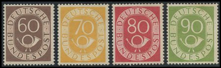 Germany, 1951, Western Germany N.9/24 new and with intact gum. Rated as...