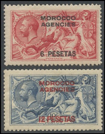 British Commonwealth, Morocco Agencies, N.122/123 new. Good quality. The gum...