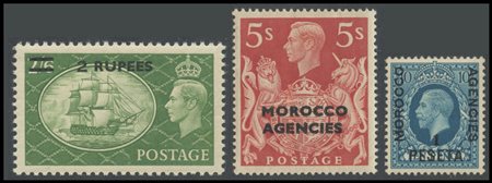 British Commonwealth, Morocco Agencies, noteworthy collection MNH/MH.