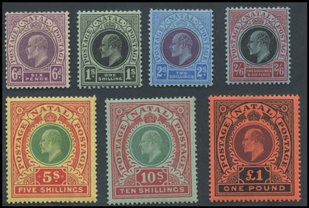 British Commonwealth, Natal, 1908 N.165/171 Multi-signed valuables....