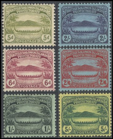 British Commonwealth, Solomon Island Protectorate. N. 1/17 and N. 5,6,7,17...