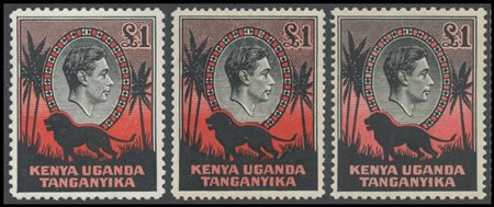 British Commonwealth, Tanganyika, Kenya and Uganda, 1938/1958. Exceptional...