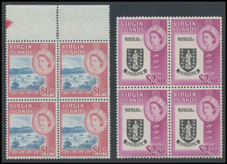 British Commonwealth, Virgin Islands, 1964. N. 178/192 in splendid blocks of...