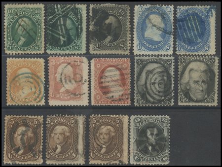 U.S.A., 1857/61, noteworthy lot, great for studying. Mixed quality. U.