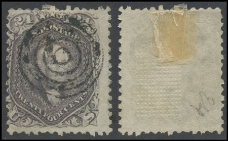 U.S.A., 1861. N.32A with grid, used. Good quality.
