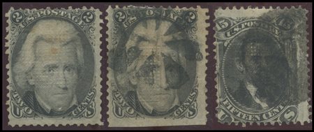 U.S.A., 1867, N.29A and 31A with various grid types.U.
