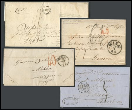 Lots, Noteworthy selection of 11 non-posted or duty-free letters.