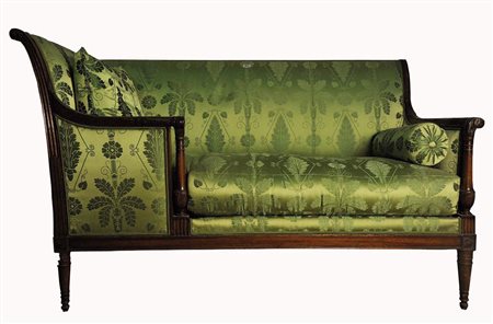 COPPIA DI DIVANI IN STILE LUIGI XVI Piemonte, fine del XVIII secolo Noce,...