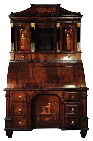 TRUMEAU CON TEMA DELLE VIRTÙ Napoli, I metà del XIX secolo Mobile in due...