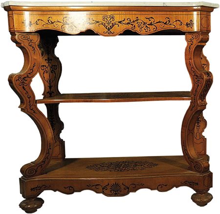 COPPIA DI SERVANTINE Produzione moderna Legno impiallicciato in acero (?) e...