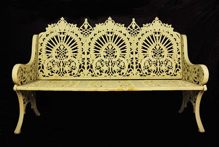 QUATTRO PANCHE DA GIARDINO A SEDUTA DISTINTA IN STILE LIBERTY Prodotti...