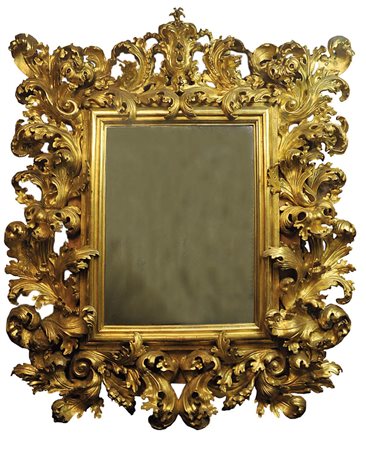SPECCHIERA IN STILE LUIGI XIV Roma ? 180x155x21 cm. Stato di conservazione...