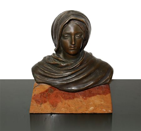 Antonio Ugo (Palermo 1870-Palermo 1950)  - Mezzobusto di donna