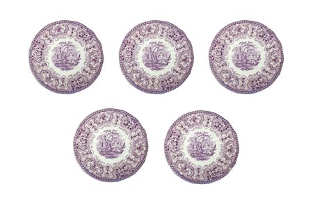 Gruppo composto da N.5 piatti da muro, First half of °e 20° Secolo