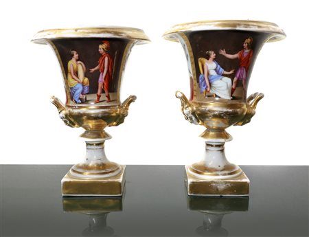 Coppia di vasi a cratere, Empire, 19° Secolo