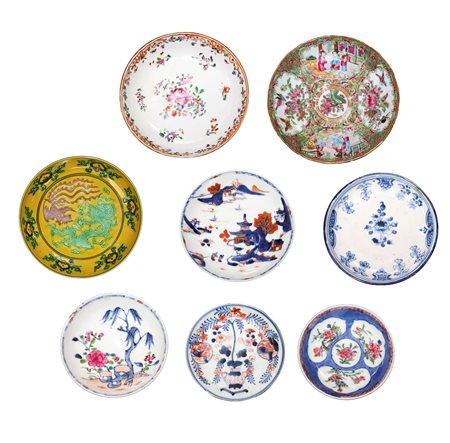 N° 8 Piattini cinesi per contorni, XVII - XVIII Secolo