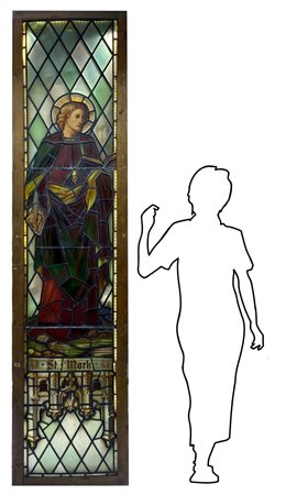 Antica vetrata rilegata a piombo 