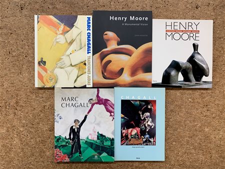 HENRY MOORE  E MARC CHAGALL - Lotto unico di 5 cataloghi