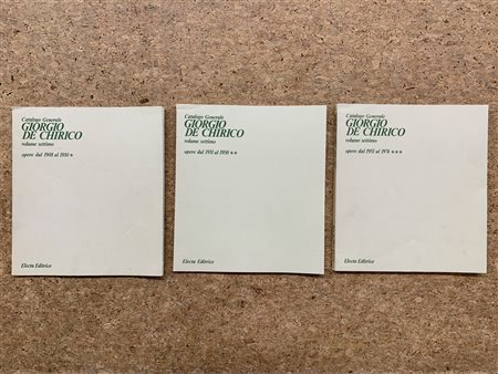 GIORGIO DE CHIRICO - Lotto unico di 3 tomi del catalogo generale
