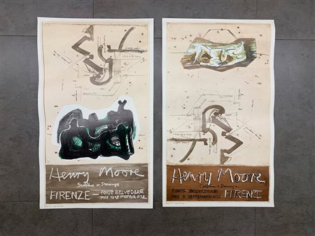 HENRY MOORE - Lotto unico di 6 manifesti