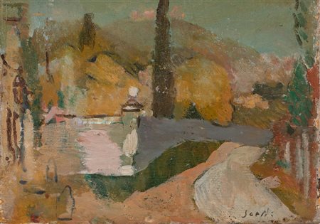 Bruno Saetti (Bologna 1902-Bologna 1984)  - Paesaggio