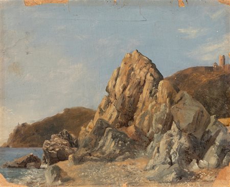 Silvio Allason (Torino 1845-1912)  - Paesaggio ligure