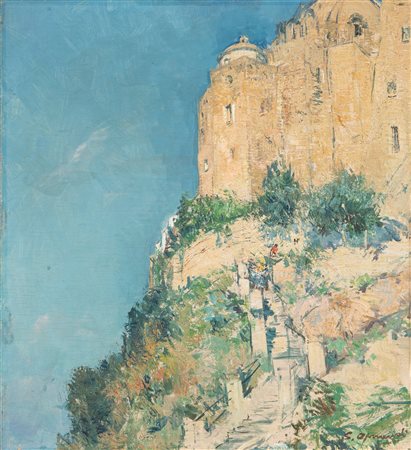 Giorgio Oprandi (Lovere 1883-1962)  - Grecia, salita alla Meteora