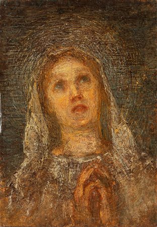Giovanni Segantini (Arco 1858-Pontresina 1899)  - Madonna orante