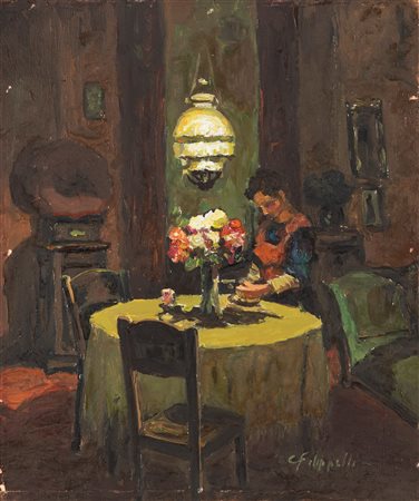 Cafiero Filippelli (Livorno 1889-1973)  - Lavori domestici