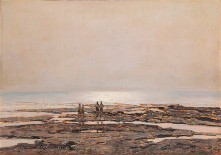 Gino Romiti (Livorno 1881-1967)  - "Marina livornese", 1937