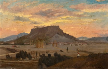 Giuseppe Haimann (Milano 1828-Alessandria d'Egitto 1883)  - L'Acropoli ad Atene