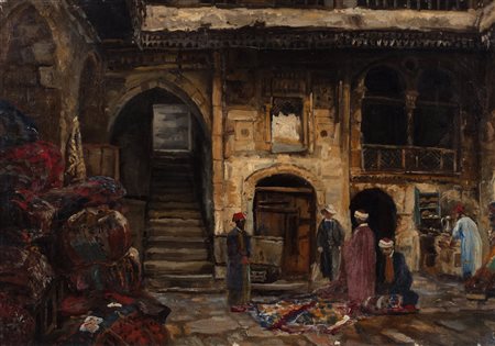 Giuseppe Haimann (Milano 1828-Alessandria d'Egitto 1883)  - Mercanti di tappeti