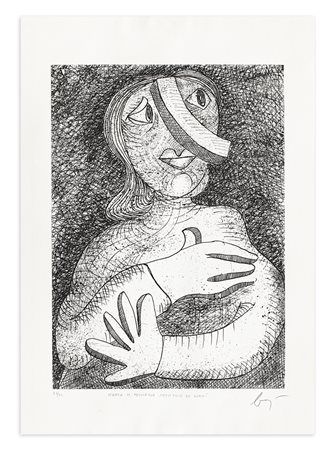 ENRICO BAJ (1924-2003) - Maria M. Pechkovia nipote di Gorki, 1973
