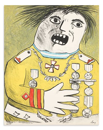 ENRICO BAJ (1924-2003) - Le Comte de Gubériant (Larmes de Généraux), 1965