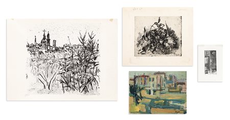 AUTORI VARI (CANETTI, MUTTI, BERTOCCHI E ALBERTONI) - Lotto unico di 4 opere