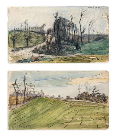 CINO BOZZETTI (1876-1949) - Lotto unico di 2 opere