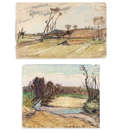 CINO BOZZETTI (1876-1949) - Lotto unico di 2 opere
