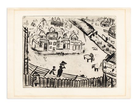 MARC CHAGALL (1887-1985) - La petite ville (The small town), 1948