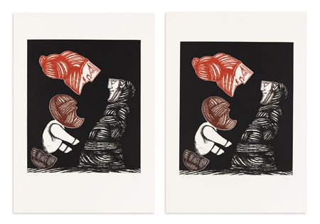 ANONIMO - Lotto unico composto da 2 acqueforti