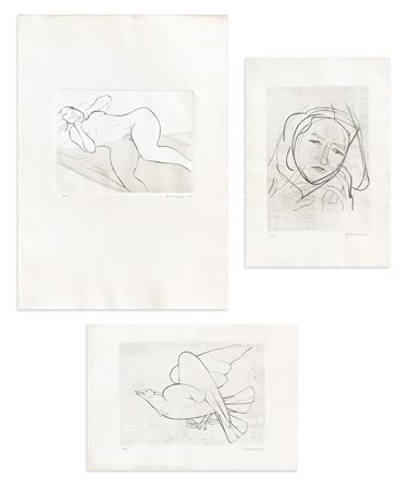 GIUSEPPE SCALVINI (1908-2003) - Lotto unico composto da 3 opere grafiche